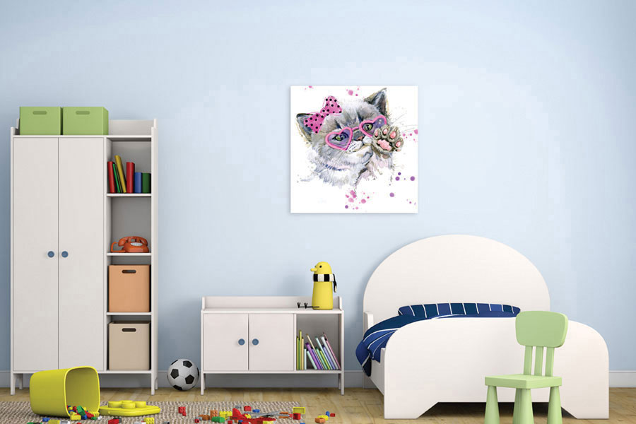 Πίνακας σε καμβά για παιδικό δωμάτιο, με θέμα παιδικές εικόνες, σε αφηρημένο και μοντέρνο στυλ.
