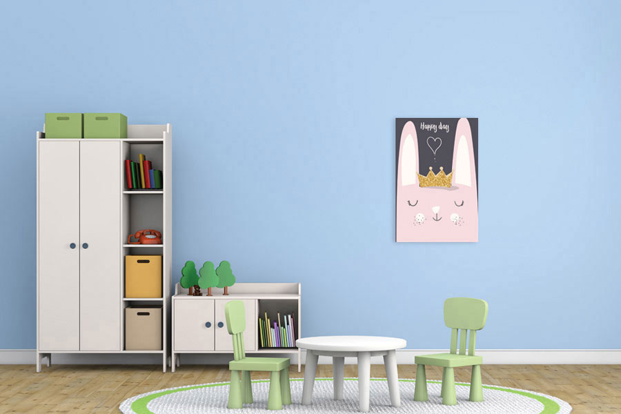 Πίνακας σε καμβά για παιδικό δωμάτιο, με πολύχρωμα σχέδια, σε αφηρημένο στυλ και μοντέρνα διακόσμηση.