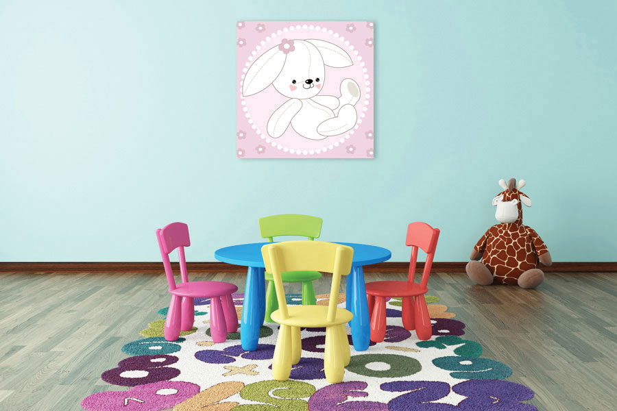 Πίνακας σε καμβά για παιδικό δωμάτιο, με χαρούμενα σχέδια, αφηρημένο στυλ και μοντέρνα διακόσμηση.