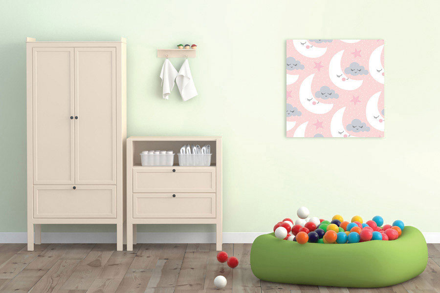 Πίνακας σε καμβά για παιδικό δωμάτιο, με παιδικές εικόνες, σε αφηρημένο στυλ, κατάλληλος για μοντέρνα διακόσμηση.