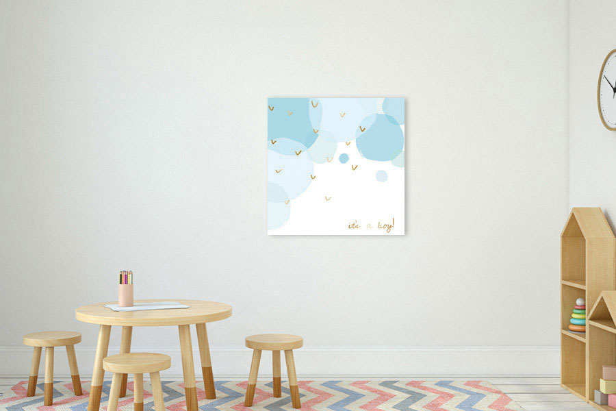 Πίνακας σε καμβά για παιδικό δωμάτιο, με αφηρημένα ζωάκια σε ρεαλιστικό στυλ, κατάλληλος για μοντέρνα διακόσμηση.