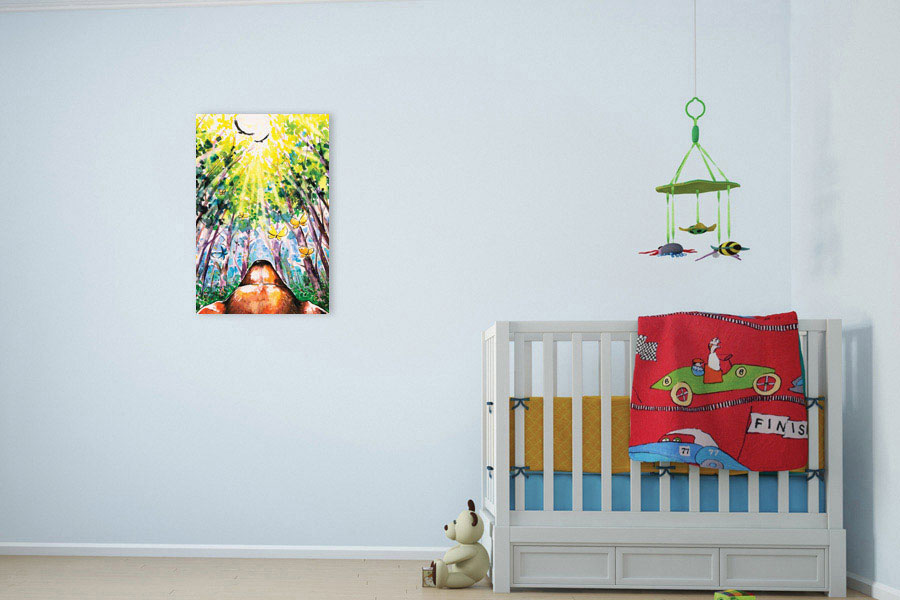 Πίνακας σε καμβά για παιδικό δωμάτιο με αφηρημένα σχέδια, μοντέρνα διακόσμηση.
