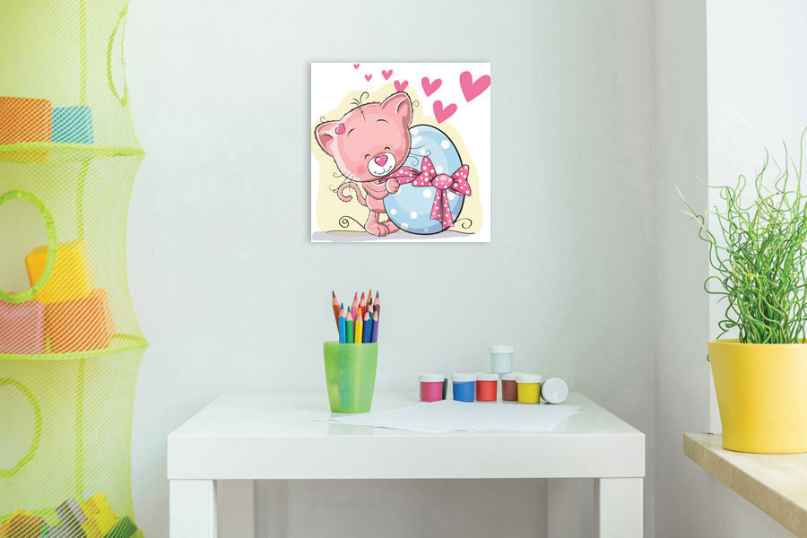 Πίνακας σε καμβά για παιδικό δωμάτιο, με παραμυθένιο θέμα, σε ρεαλιστικό στυλ και μοντέρνα διακόσμηση.