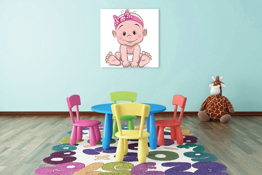 Πίνακας σε καμβά για παιδικό δωμάτιο, με αφηρημένο σχέδιο, μοντέρνο στυλ διακόσμησης.