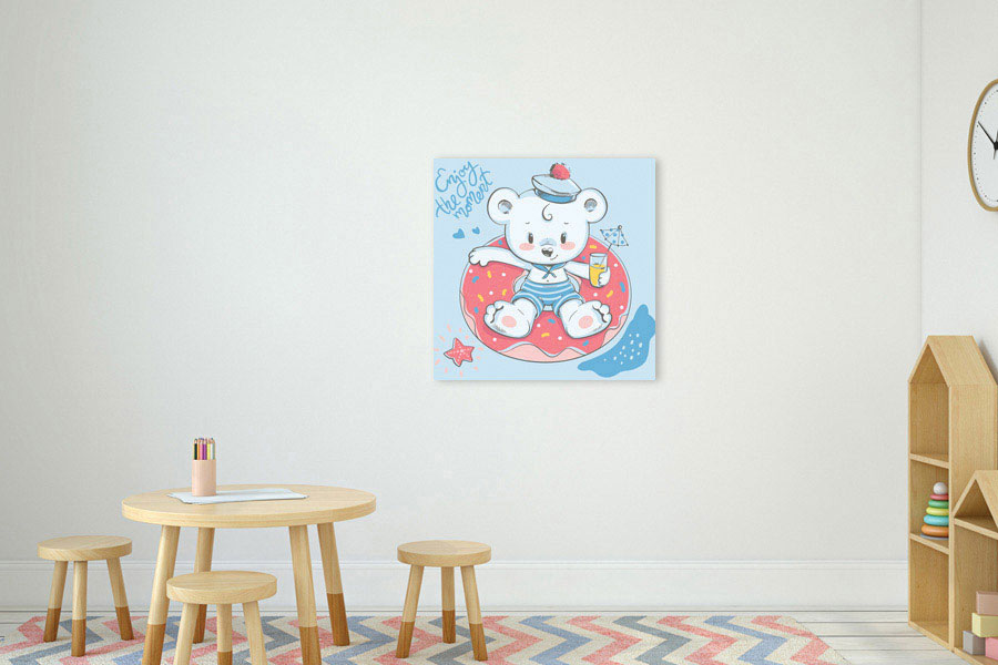 Πίνακας σε καμβά για παιδικό δωμάτιο, με θέμα παιδικές εικόνες, σε μοντέρνο στυλ διακόσμησης.