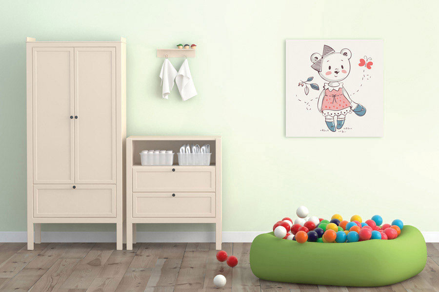 Πίνακας σε καμβά για παιδικό δωμάτιο, με χαρούμενα σχέδια, αφηρημένο στυλ, μοντέρνα διακόσμηση.