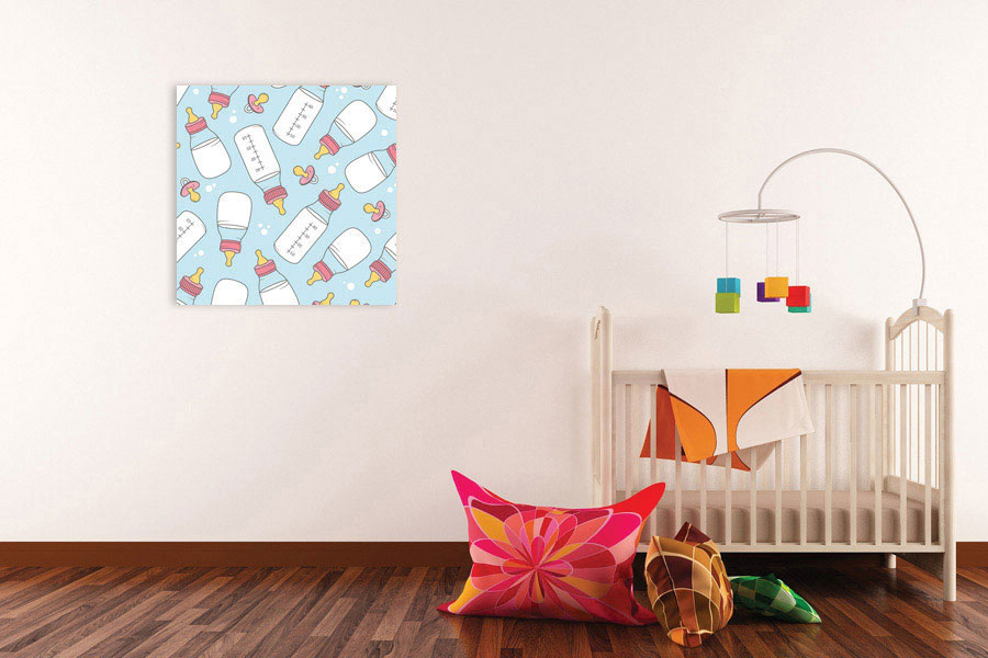 Πίνακας σε καμβά για παιδικό δωμάτιο, με χαριτωμένα σχέδια, σε αφηρημένο στυλ, ιδανικός για μοντέρνα διακόσμηση.