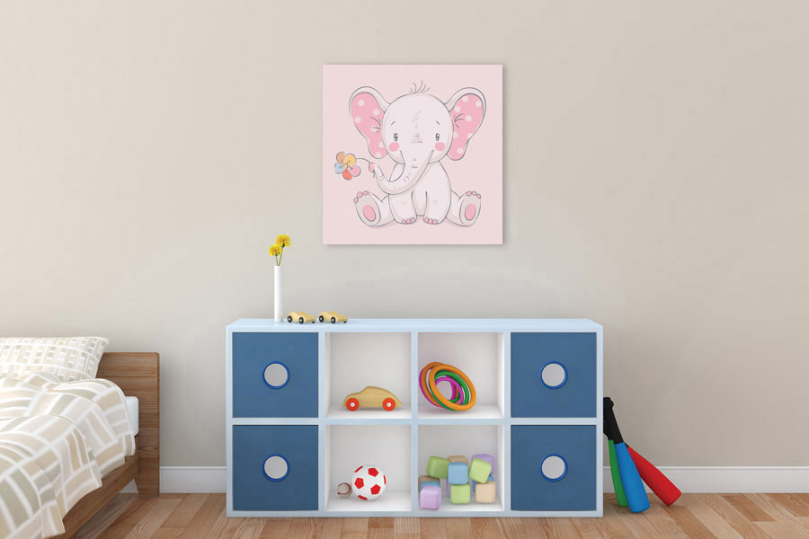 Πίνακας σε καμβά για παιδικό δωμάτιο, με παιδικά σχέδια, σε αφηρημένο στυλ και μοντέρνα διακόσμηση.