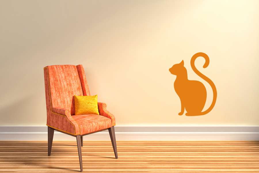 Αυτοκόλλητο τοίχου από βινύλιο που απεικονίζει τη σιλουέτα μιας γάτας.Είναι ανθεκτικό και κολλάει και ξεκολλάει εύκολα.Μπορείτε να μας ζητήσετε να εκτυπωθεί σε ότι διάσταση και χρώμα θέλετε. 