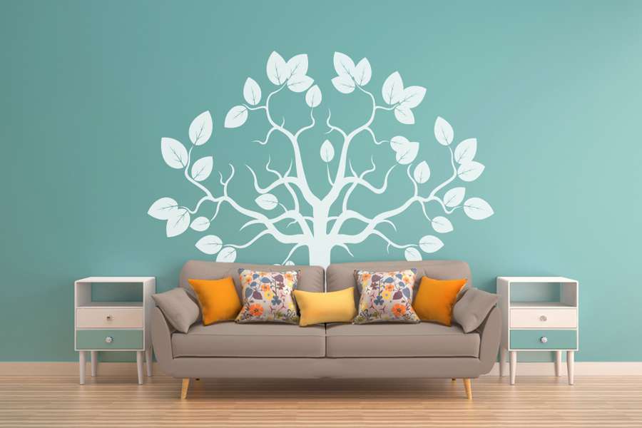 Αυτοκόλλητο τοίχου από βινύλιο που απεικονίζει ένα δέντρο με φύλλα. Είναι ανθεκτικό και κολλάει και ξεκολλάει εύκολα.Μπορείτε να μας ζητήσετε να εκτυπωθεί σε ότι διάσταση και χρώμα θέλετε. 