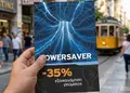 Flyer προώθησης υπηρεσιών με έντονα χρώματα και δυναμικά γραφικά, ιδανικός για εκπτώσεις και πληροφορίες.