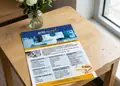 Flyer εκτύπωσης με έντονο κόκκινο και φρέσκο πράσινο χρώμα, οργανωμένο σχέδιο και ευκρίνες κείμενο, ιδανικό για προσφορές.