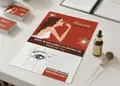 Flyer εκτύπωσης με ζωντανά χρώματα και μοντέρνα διάταξη, ιδανικό για προώθηση προσφορών και εκδηλώσεων.