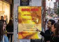 Αφίσα εκτύπωσης με ζωντανά χρώματα και μοντέρνα διάταξη, ιδανική για προώθηση εκδηλώσεων και προϊόντων.