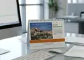Επιτραπέζιο ημερολόγιο σπιράλ για το 2027 σε γραφείο