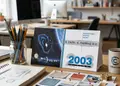 Τριγωνικό επιτραπέζιο ημερολόγιο με εκτυπωμένη τέχνη σε γραφείο