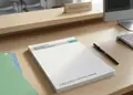 Συνταγολόγιο γιατρών σε απαλά χρώματα με καθαρή διάταξη, ιδανικό για καταγραφή συνταγών.