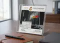 Διάφανο επιτραπέζιο ημερολόγιο ακρυλικό με σχέδιο 2027