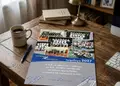 Ημερολόγιο τοίχου με σπιράλ για το 2027 σε πράσινο φόντο