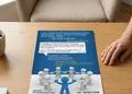 Flyer για προώθηση επιχείρησης με ζωντανά χρώματα, μοντέρνα γραμματοσειρά και ευανάγνωστο κείμενο.
