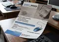 Flyer προώθησης με έντονα μπλε και κίτρινα χρώματα, στρατηγικά τοποθετημένες εικόνες και ευανάγνωστη γραμματοσειρά.