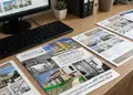 Flyer εκτύπωσης με ζωντανά χρώματα και επαγγελματική διάταξη, ιδανικός για προωθήσεις και προσφορές.