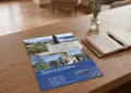 Flyer για προώθηση επιχείρησης σε μπλε και πορτοκαλί χρώματα με καθαρή διάταξη και επαγγελματικές γραμματοσειρές.