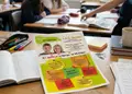 Flyer προώθησης με ζωντανά χρώματα και στρατηγικά τοποθετημένα γραφικά, ιδανικό για προσφορές και νέες υπηρεσίες.