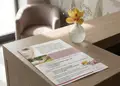 Flyer προώθησης με έντονα χρώματα και οργανωμένη διάταξη, ιδανικό για ειδικές προσφορές και εκδηλώσεις.