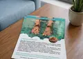 Flyer για επιχείρηση με έντονα χρώματα, προσεγμένο layout και σαφή μηνύματα, ιδανικό για προώθηση υπηρεσιών.
