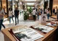 Flyer εκτύπωσης με βαθύ μπλε και λαμπερό κίτρινο χρώμα, σχεδιασμένο για προσφορές και προωθητικές ενέργειες.