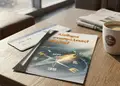 Flyer με ζωντανά χρώματα και σύγχρονες γραμματοσειρές, σχεδιασμένο για προώθηση προσφορών.