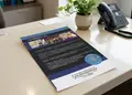 Flyer για προώθηση προσφορών με έντονα χρώματα και οργανωμένη διάταξη, ιδανικό για εκδηλώσεις και υπηρεσίες.