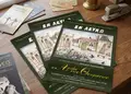 Flyer εκτύπωσης με φωτεινά χρώματα και μοντέρνα γραμματοσειρά, ιδανικό για καλοκαιρινές προσφορές και προωθητικές ενέργειες.