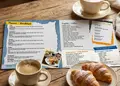 Κατάλογος café με ζωντανά χρώματα, κομψά γραφικά και ευανάγνωστη τυπογραφία, ιδανικός για εστιατόρια.