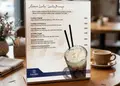 Κατάλογος café με οργανωμένη διάταξη, ζωντανά χρώματα και προσαρμογή λογοτύπου, ιδανικός για μενού καφετεριών.