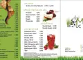 Διαφημιστική μπροσούρα Milk Cafe με ζωντανά χρώματα σε καφέ