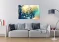 Πίνακας σε καμβά αφηρημένης τέχνης για μοντέρνο χώρο, με δυναμικά χρώματα και στυλ minimal.