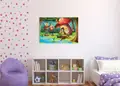 Πίνακας σε καμβά για παιδικό δωμάτιο, με αφηρημένα σχέδια και μοντέρνο στυλ διακόσμησης.