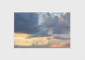 Πίνακας σε καμβά για χώρο που μπορεί να προορίζεται, τοπίο με σύννεφα, αφηρημένο στυλ, μοντέρνα διακόσμηση.