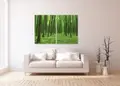 Πίνακας σε καμβά για χώρο που μπορεί να προορίζεται ως σαλόνι, με τοπίο δάσους, φιλικό προς τη φύση, σε αφηρημένο και μοντέρνο στυλ διακόσμησης.