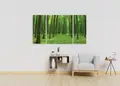 Πίνακας σε καμβά για χώρο που μπορεί να προορίζεται ως σαλόνι, με τοπίο δάσους, φιλικό προς τη φύση, σε αφηρημένο και μοντέρνο στυλ διακόσμησης.