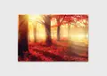 Πίνακας σε καμβά για χώρο που μπορεί να προορίζεται για σαλόνι, με θέμα τοπίο δάσους, σε ρεαλιστικό και μοντέρνο στυλ διακόσμησης.