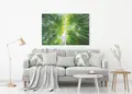 Πίνακας σε καμβά για χώρο που μπορεί να προορίζεται για αναψυχή, με τοπίο δάσους, αφηρημένο στυλ και μοντέρνα διακόσμηση.