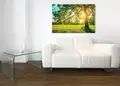 Πίνακας σε καμβά για χώρο που μπορεί να προορίζεται για καθιστικό με τοπίο δάσους, αφηρημένο στυλ και μοντέρνα διακόσμηση.