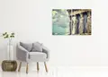 Πίνακας σε καμβά για χώρο που μπορεί να προορίζεται για σαλόνι, τοπίο φύσης με αφηρημένο και μοντέρνο στυλ διακόσμησης.