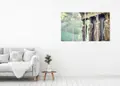Πίνακας σε καμβά για χώρο που μπορεί να προορίζεται για σαλόνι, τοπίο φύσης με αφηρημένο και μοντέρνο στυλ διακόσμησης.