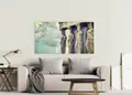 Πίνακας σε καμβά για χώρο που μπορεί να προορίζεται για σαλόνι, τοπίο φύσης με αφηρημένο και μοντέρνο στυλ διακόσμησης.