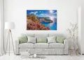 Πίνακας σε καμβά για χώρο που μπορεί να προορίζεται, με τοπίο ελληνικής φύσης και μοντέρνο στυλ διακόσμησης.