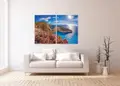 Πίνακας σε καμβά για χώρο που μπορεί να προορίζεται, με τοπίο ελληνικής φύσης και μοντέρνο στυλ διακόσμησης.